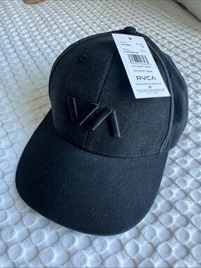 RVCA Black Raised Logo Hat